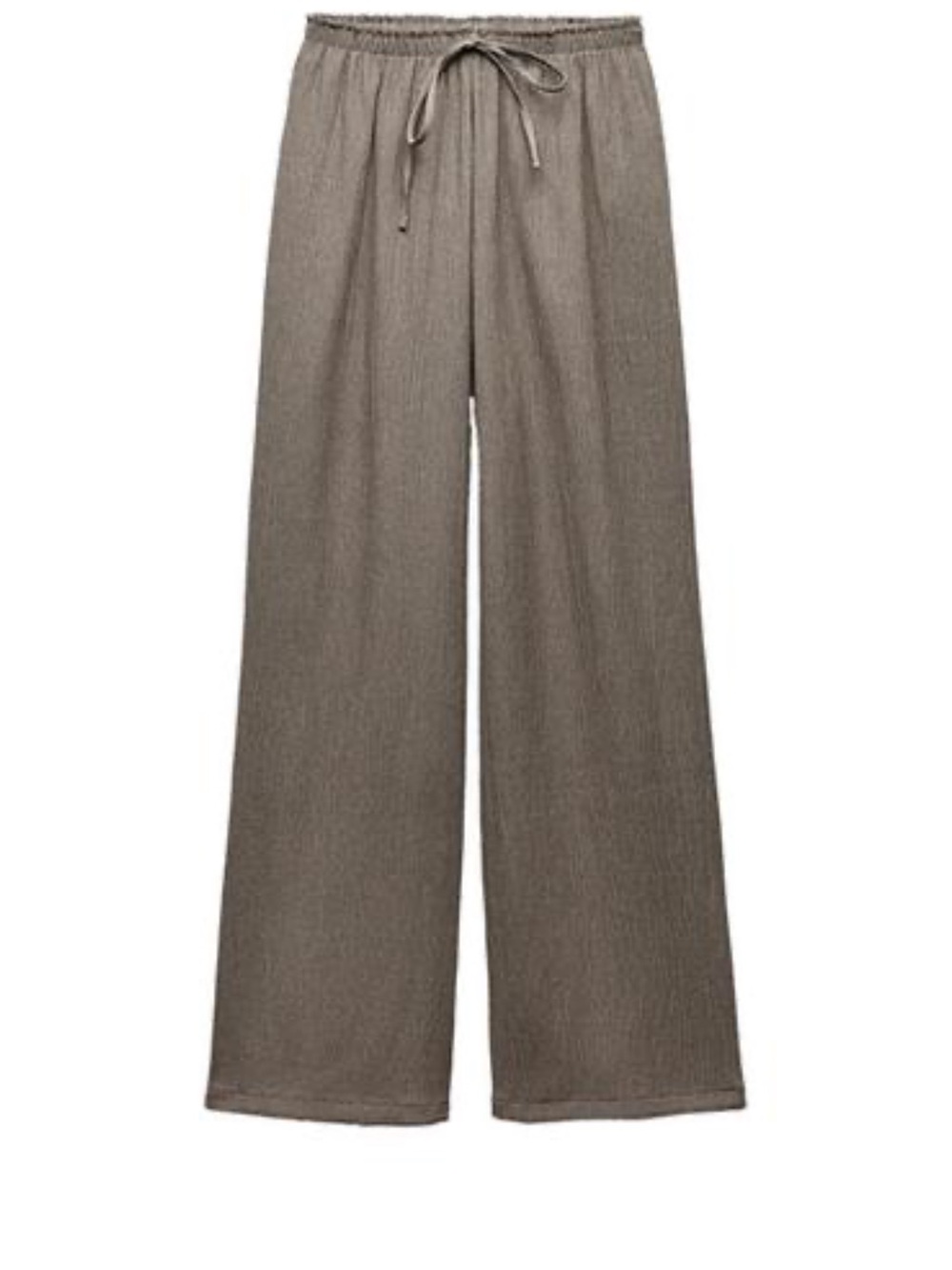 Zara Olive Textured Tank and Wide-Leg Pants Set (S Top, M Pants)